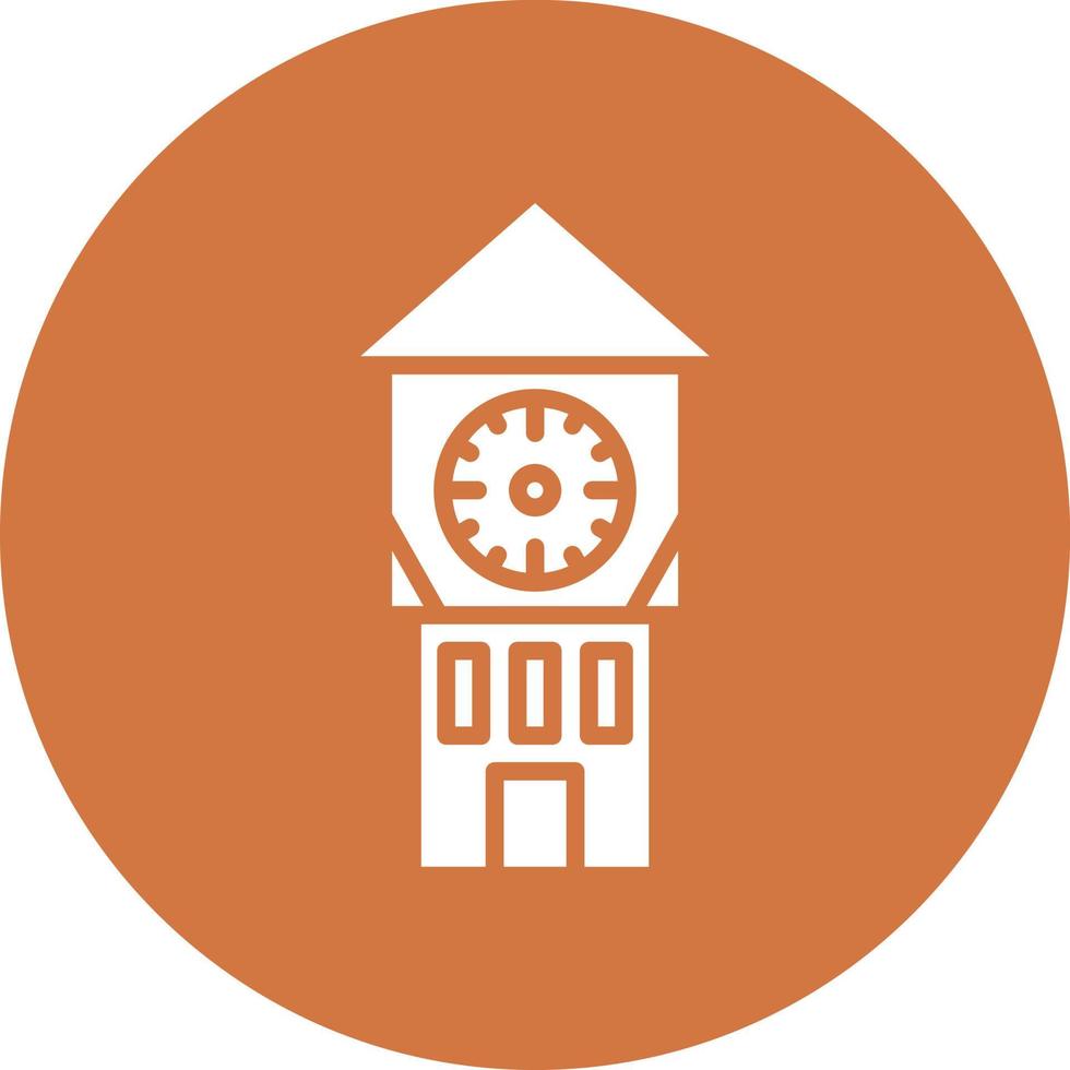 Clock Tower Icon Style vector