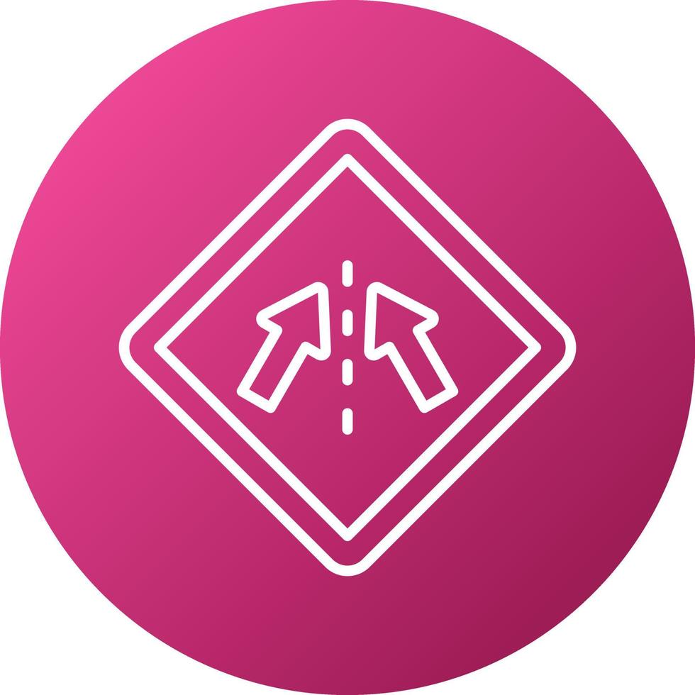 Keep In Lane Icon Style vector