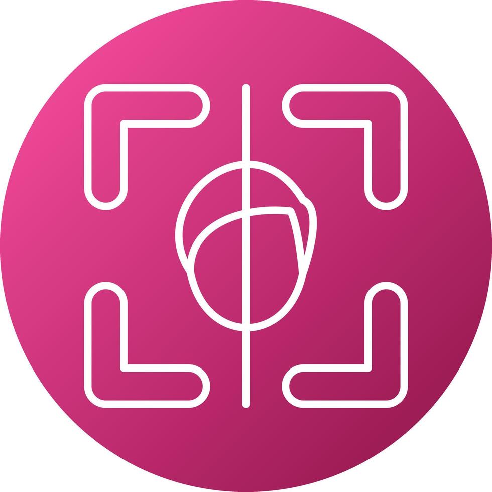 Face Scan Icon Style vector