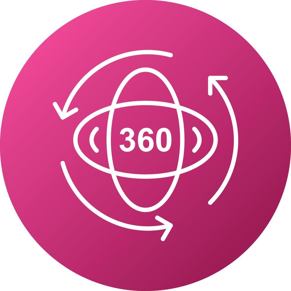 360 Degrees Icon Style vector