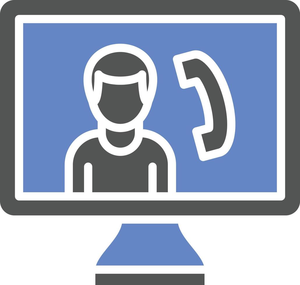 Video Call Icon Style vector