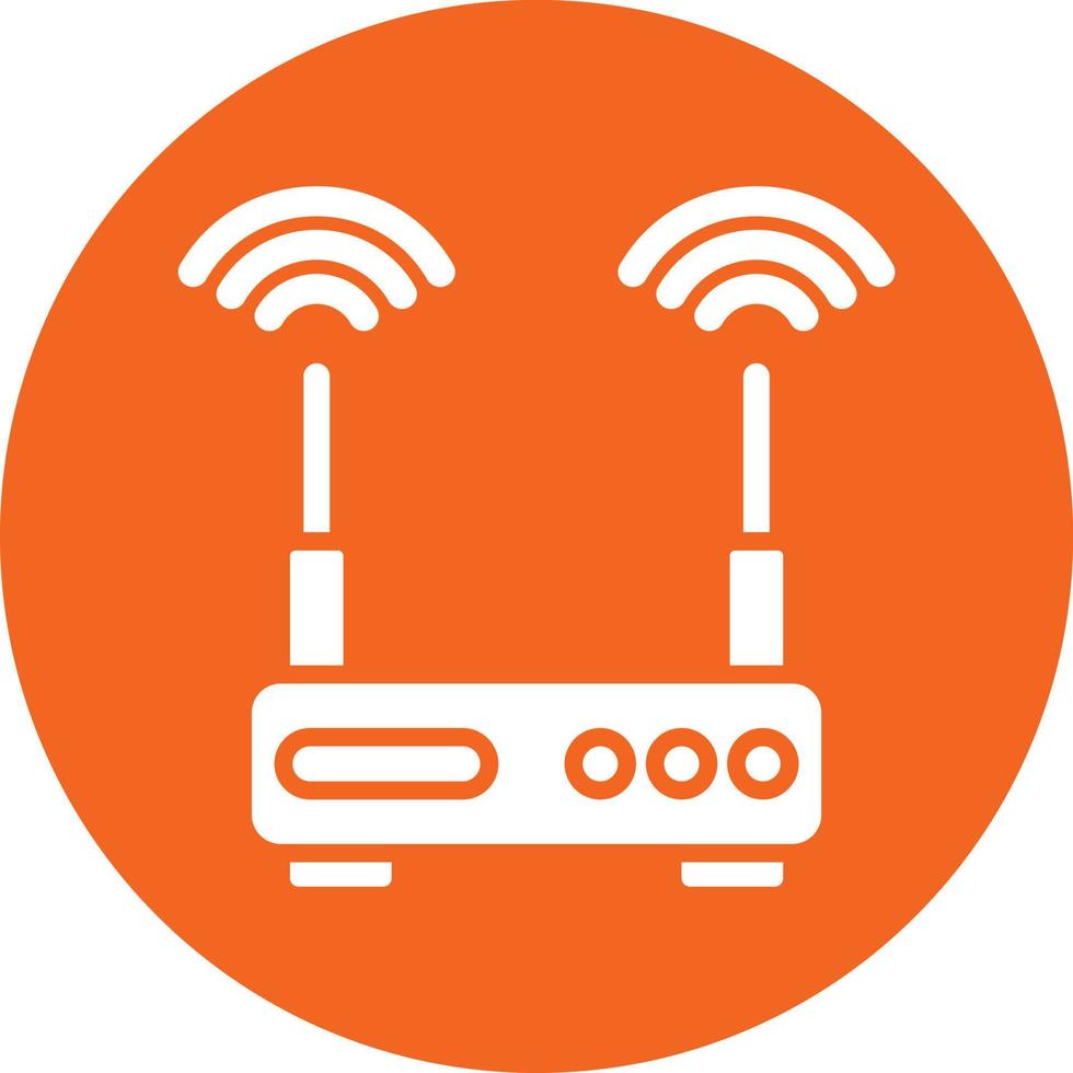 estilo de icono de enrutador wifi vector