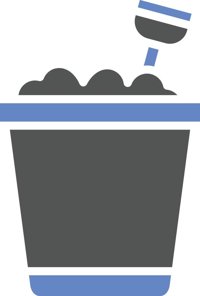 Sand Bucket Icon Style vector