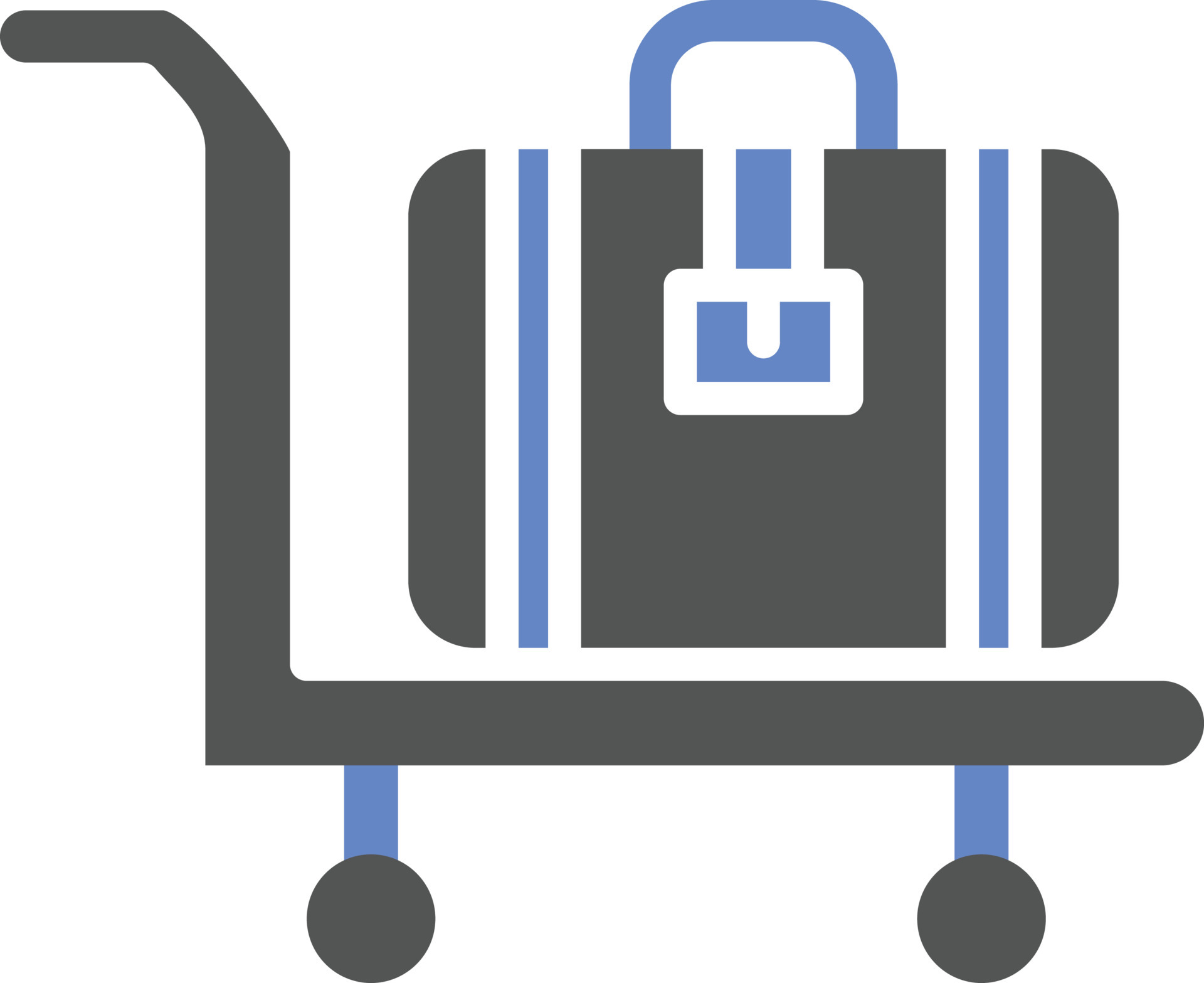 Luggage Cart Icon Style 6759503 Vector Art at Vecteezy