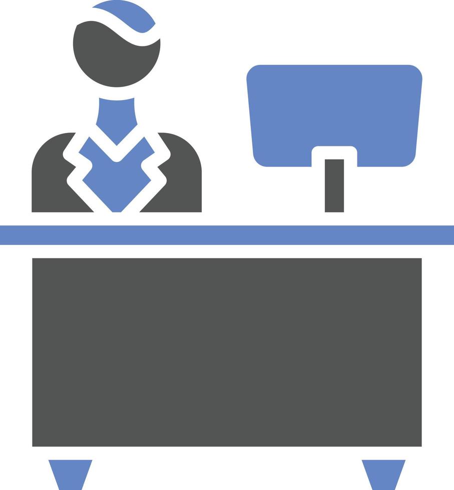 Reception Desk Icon Style vector