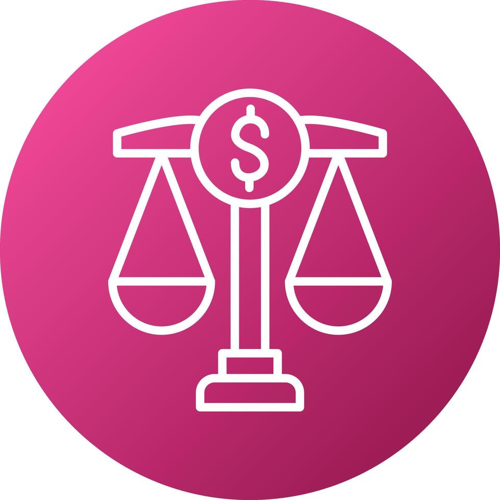 Financial Law Icon Style vector