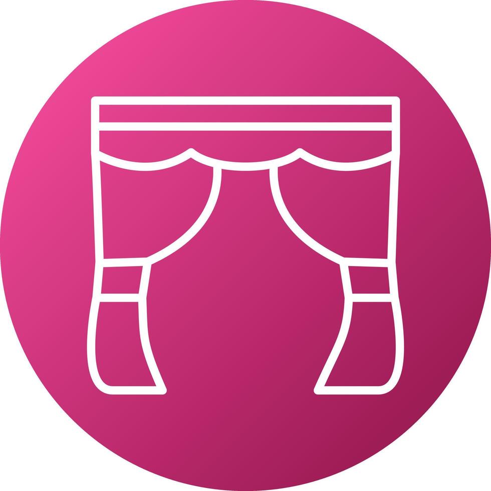 Curtains Icon Style vector