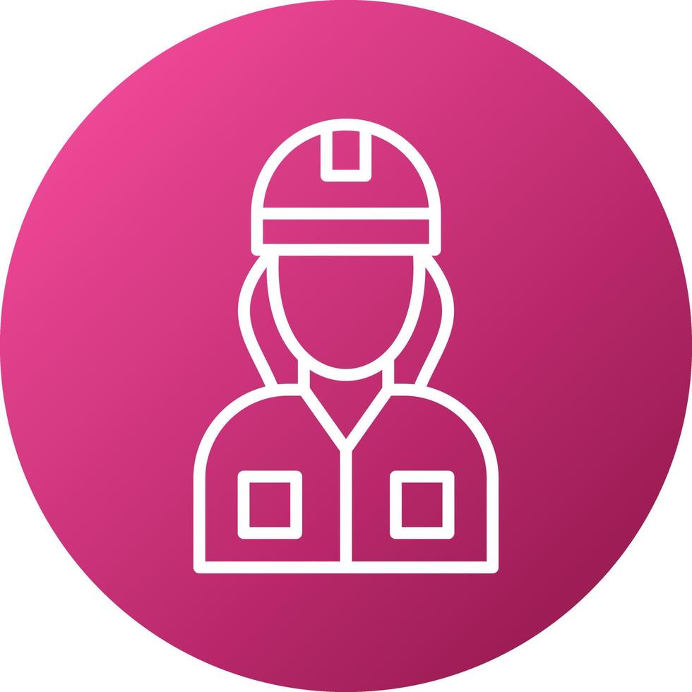 Lady Worker Icon Style vector