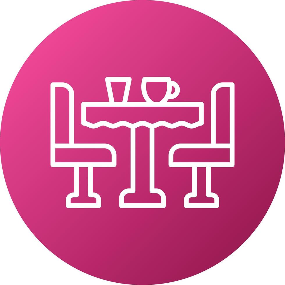 Dining Table Icon Style vector