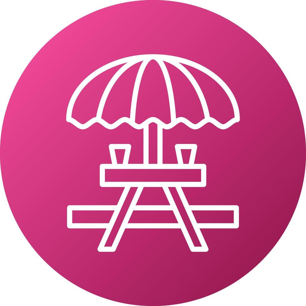 Picnic Table Icon Style vector