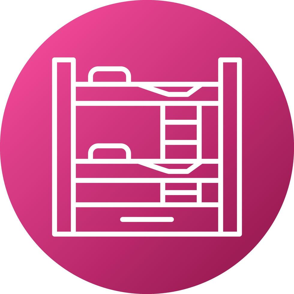 Bunk Bed Icon Style vector