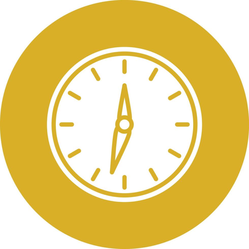 New Year Clock Icon Style vector