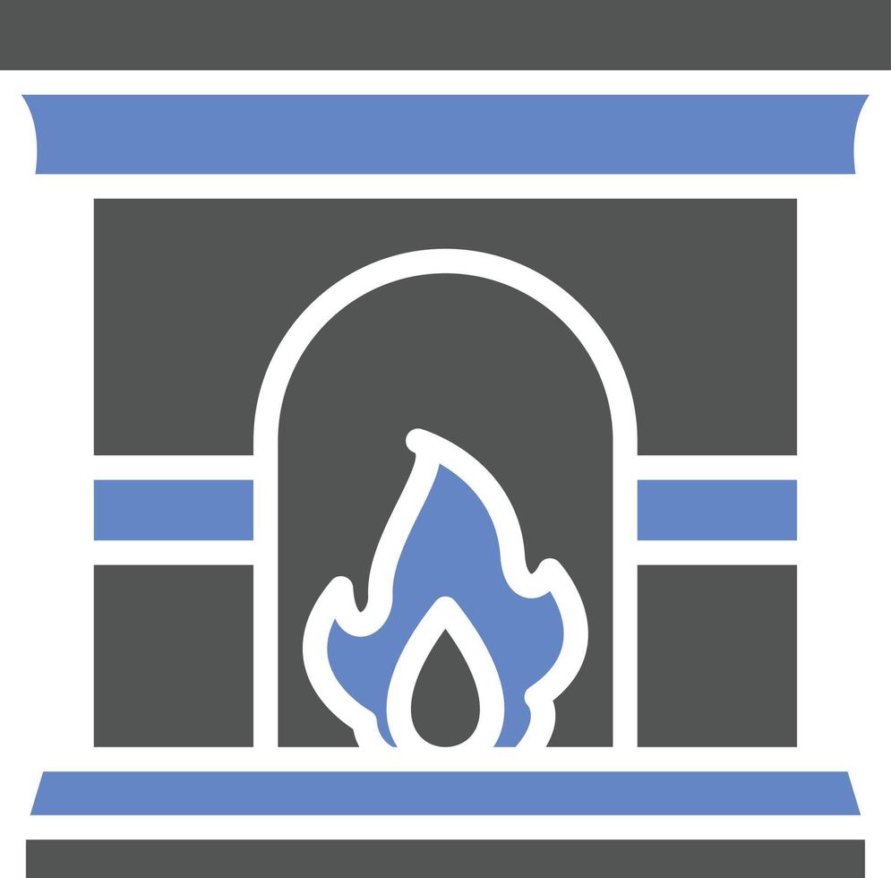 Fireplace Icon Style vector