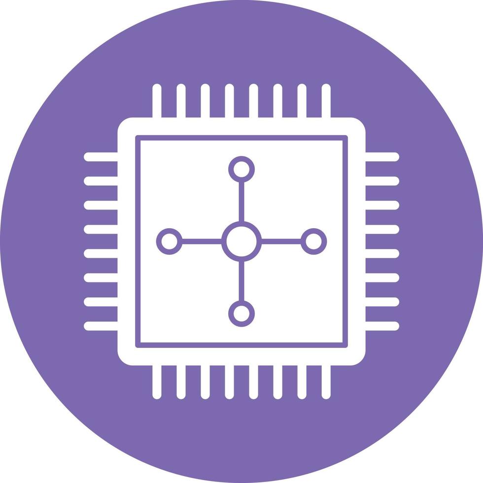 Cpu Icon Style vector