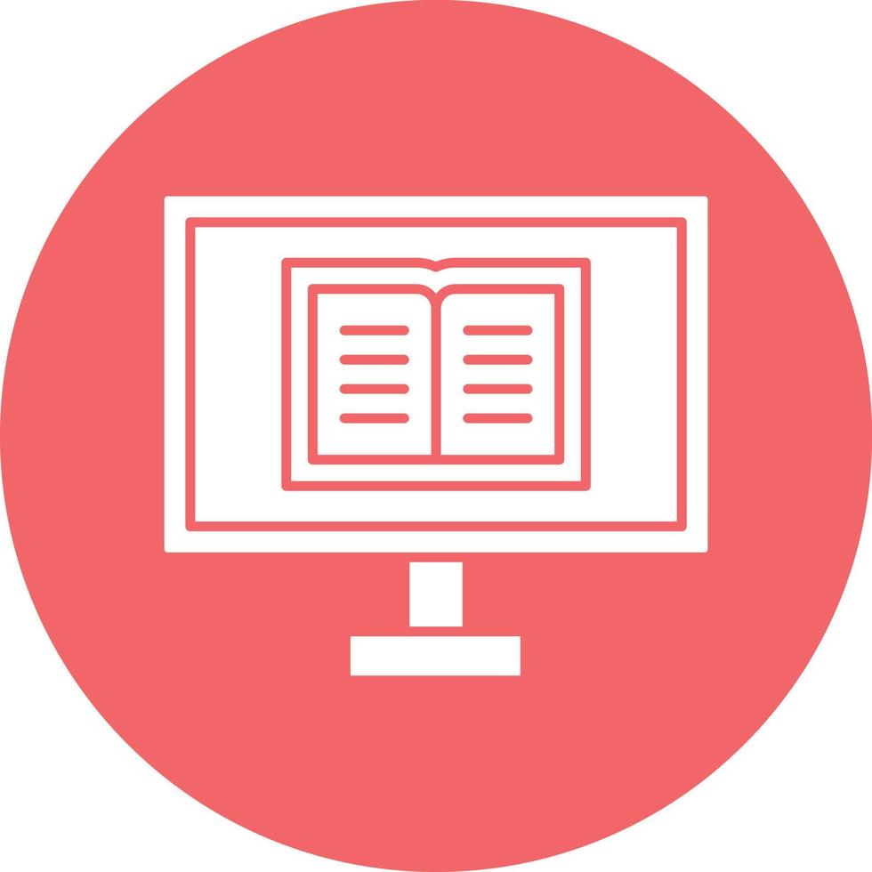 Online Learning Icon Style vector