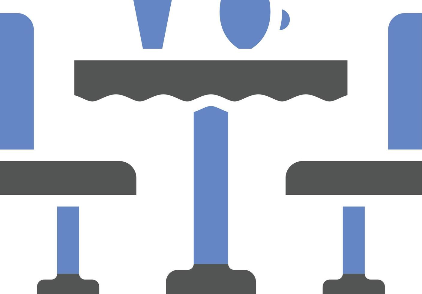 Dining Table Icon Style vector