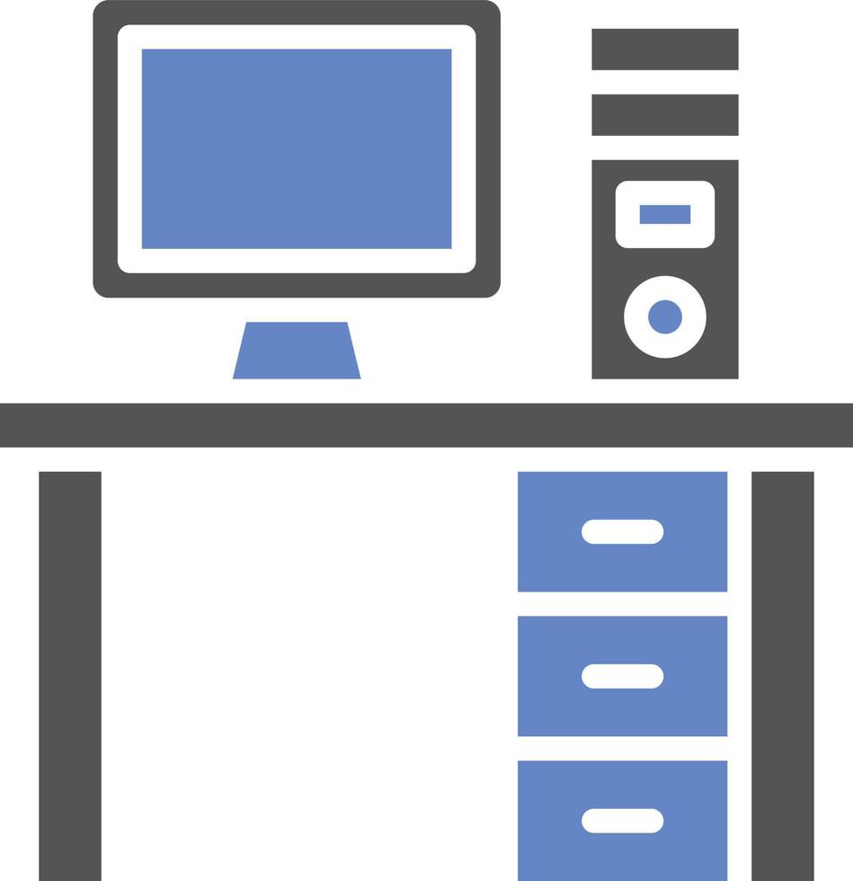 Computer Table Icon Style vector