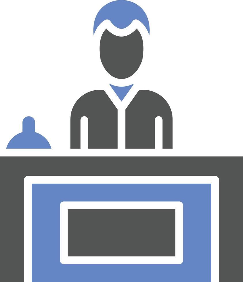 Receptionist Icon Style 6760183 Vector Art at Vecteezy