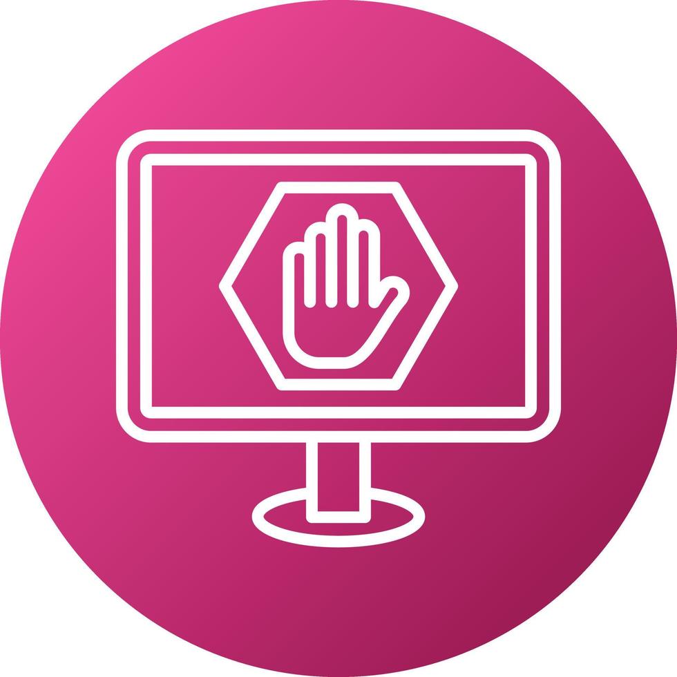 Ad Blocker Icon Style vector