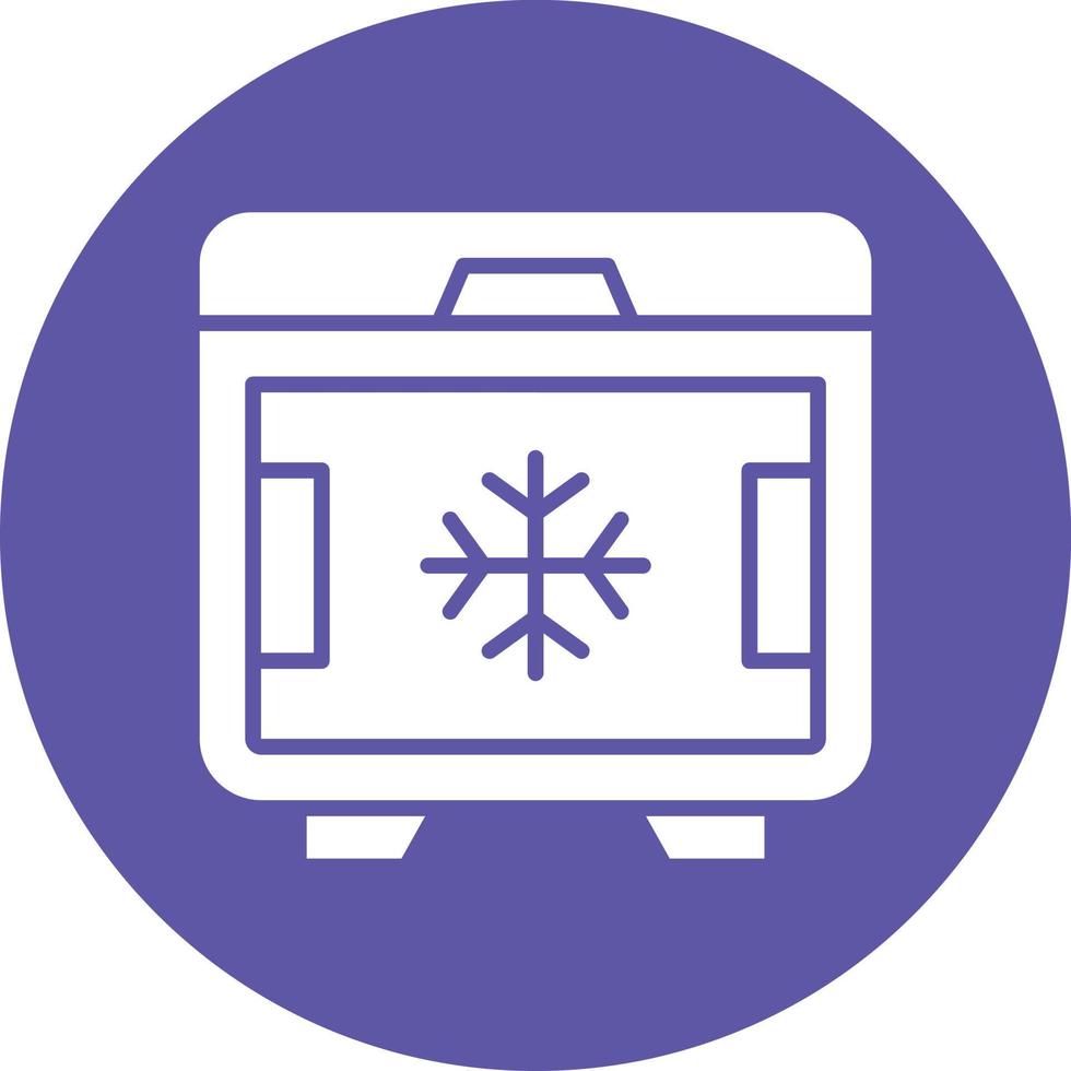 Deep Freezer Icon Style vector
