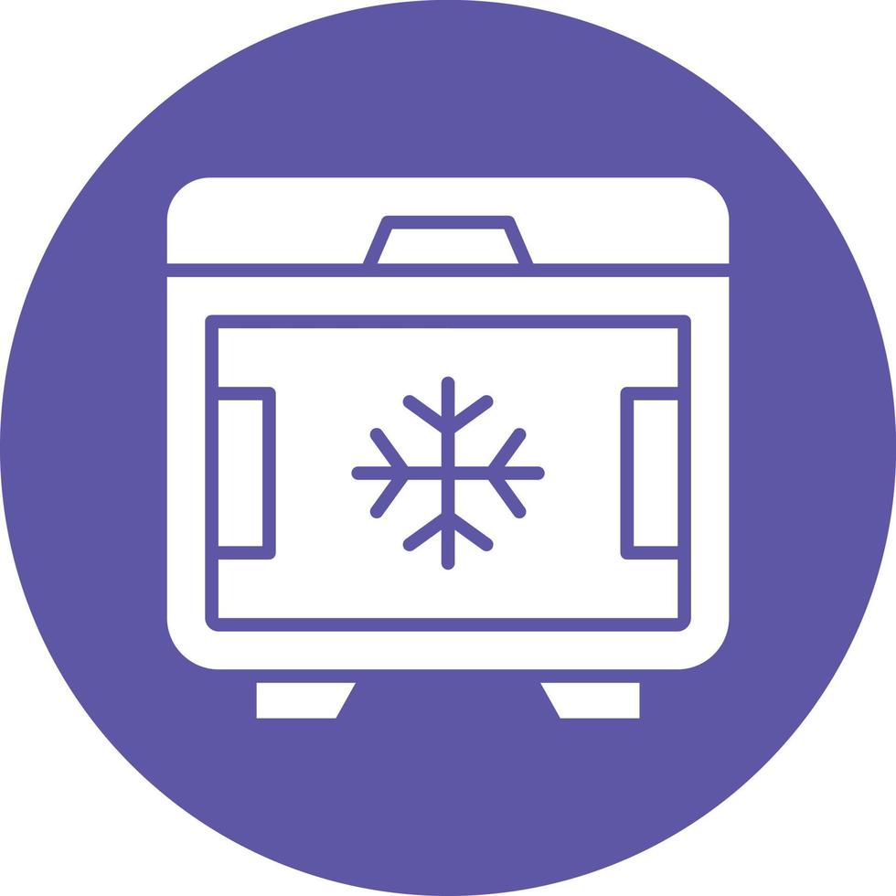 Deep Freezer Icon Style vector