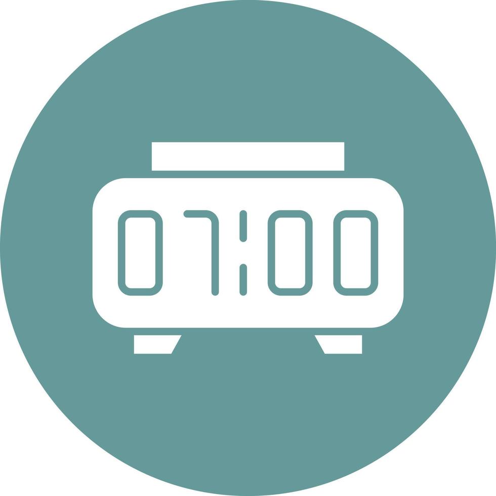 estilo de icono de reloj digital vector