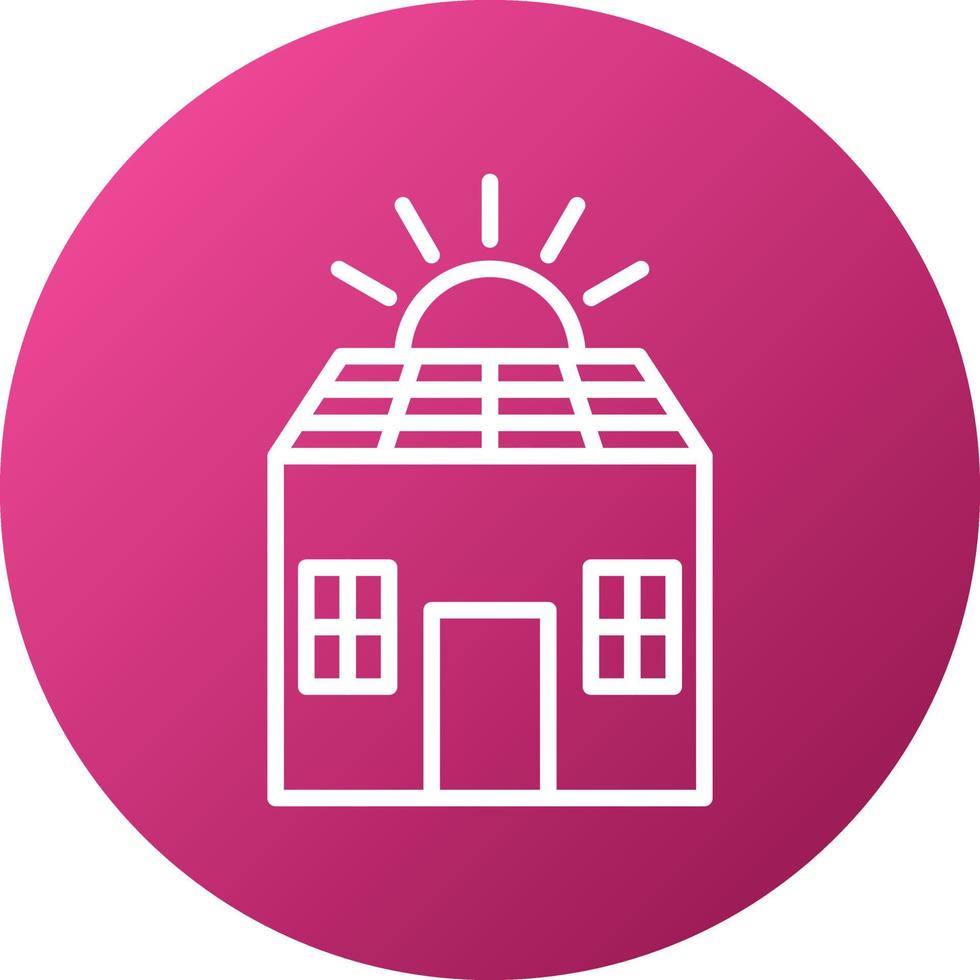 Solar House Icon Style vector