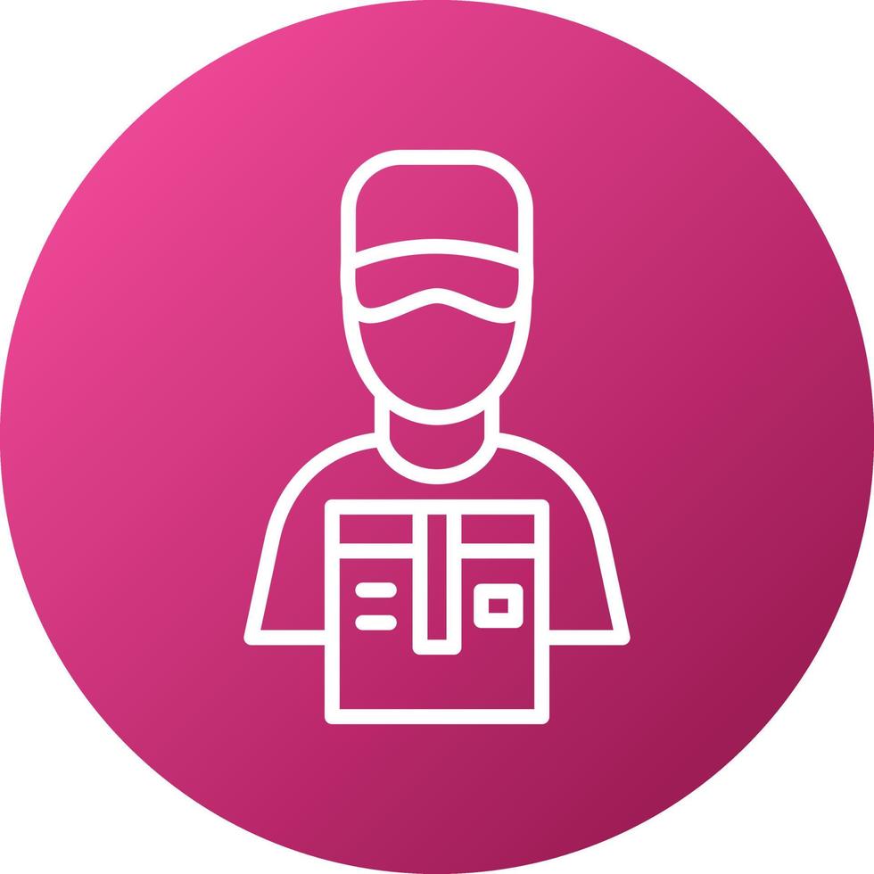 Delivery Man Icon Style vector