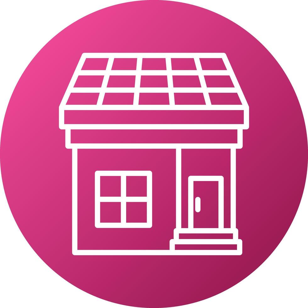 Solar House Icon Style vector