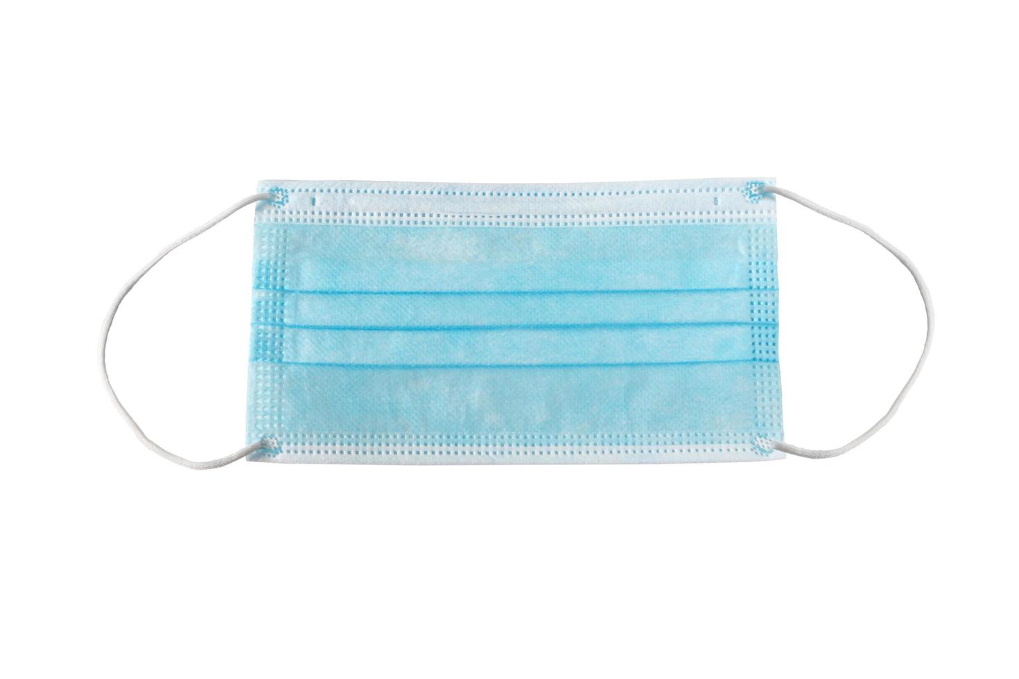 Disposable protective Coronavirus mask isolated on white background with clipping path. photo