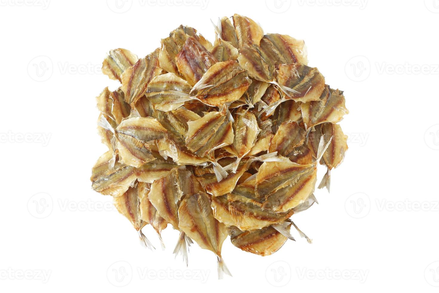 Dried fish isolated on white background with clipping path. photo