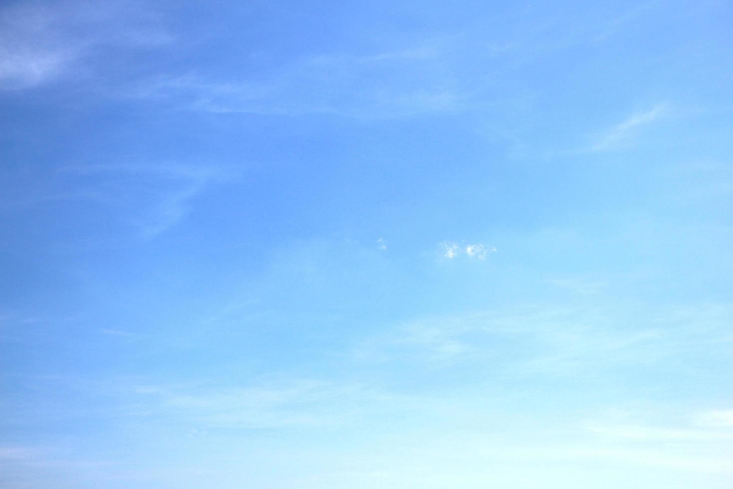 Bright blue sky with white clouds on a clear day. photo