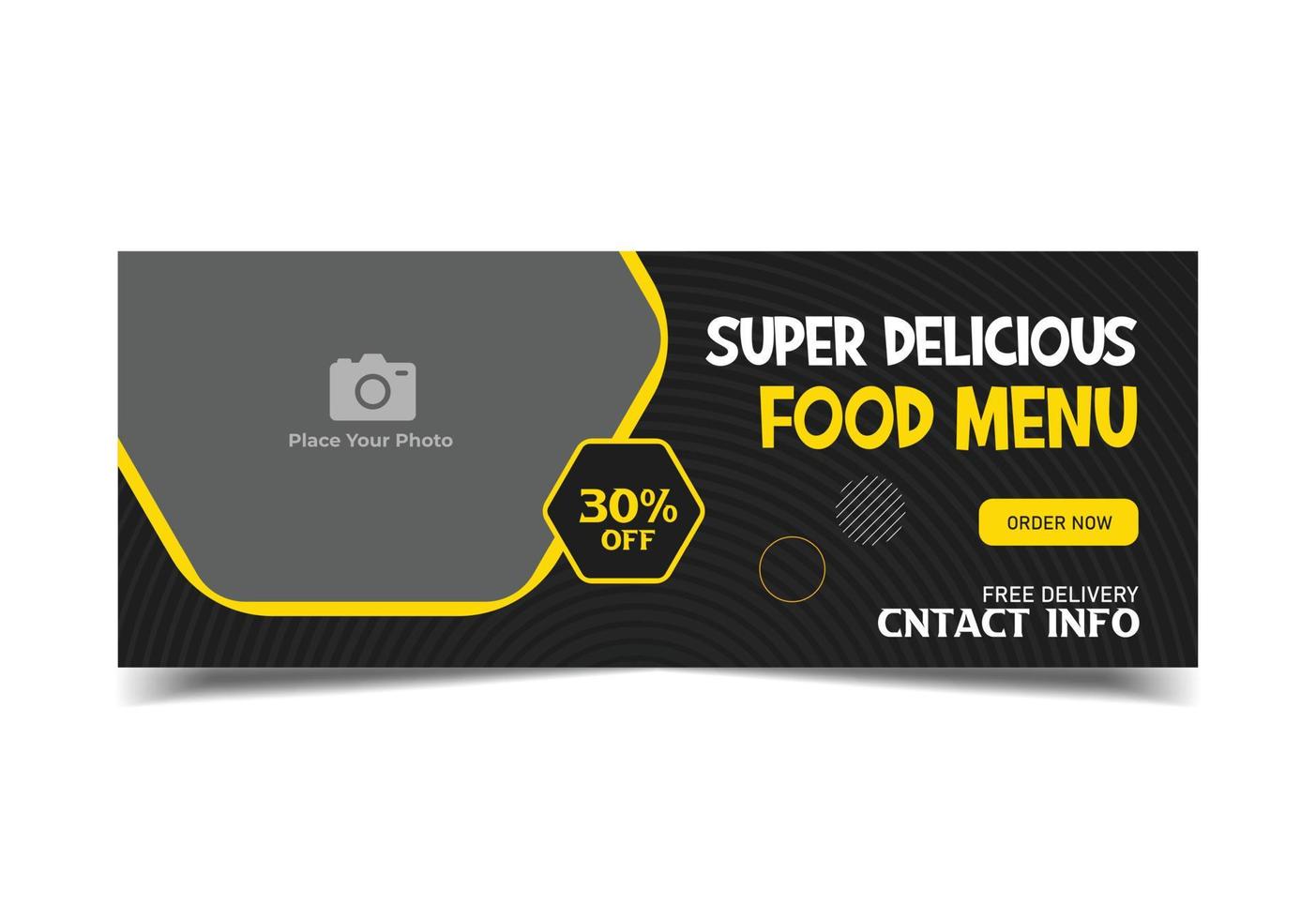 Food and Restaurant Social Media banner Template vector