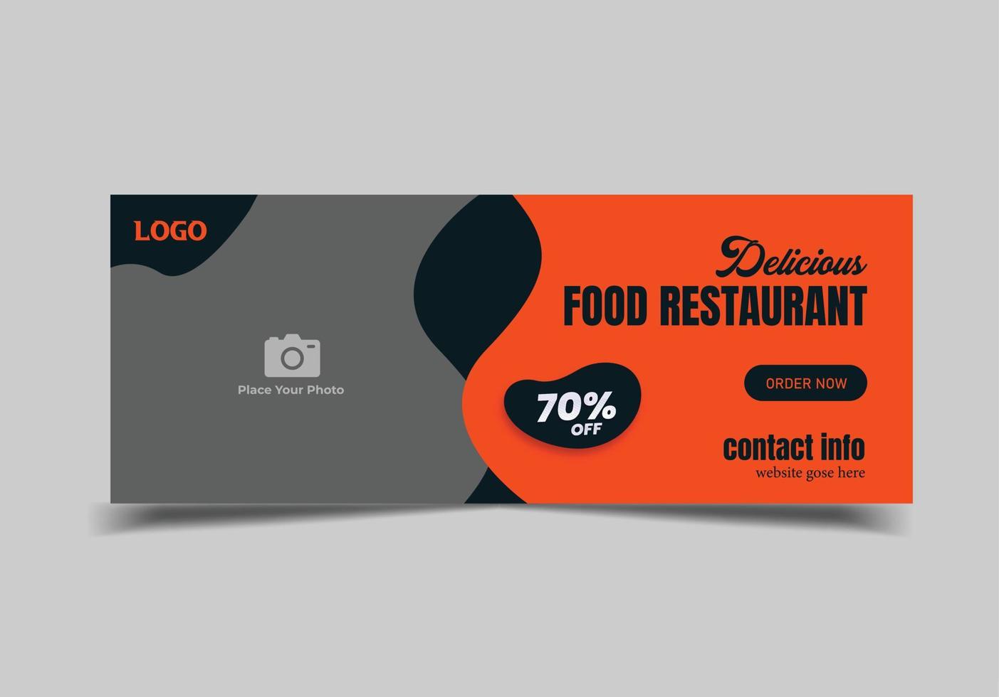 Food and Restaurant Social Media banner Template vector