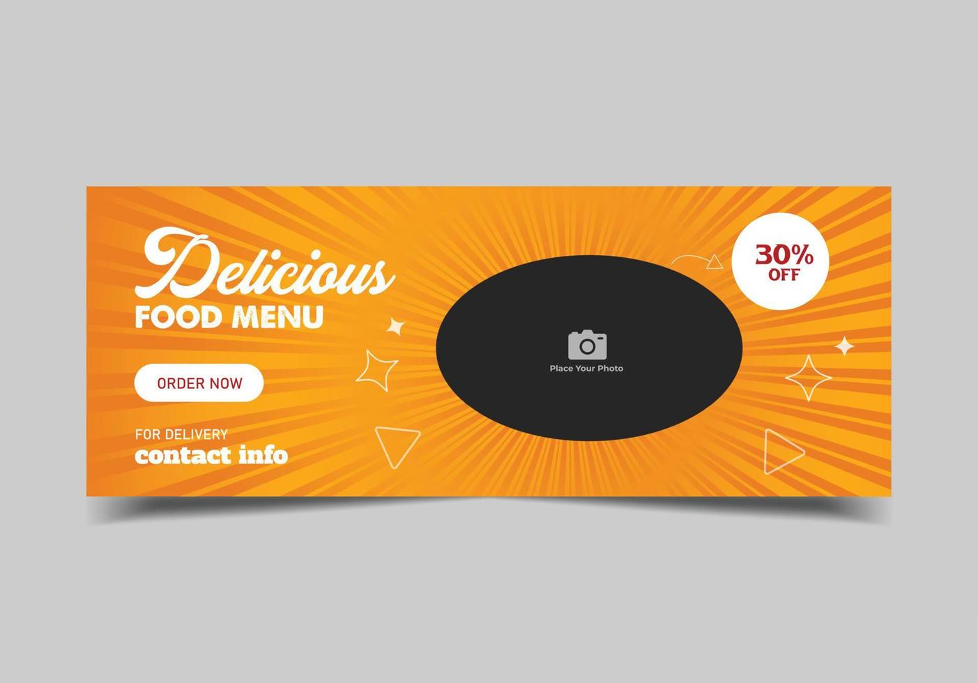 Food and Restaurant Social Media banner Template vector