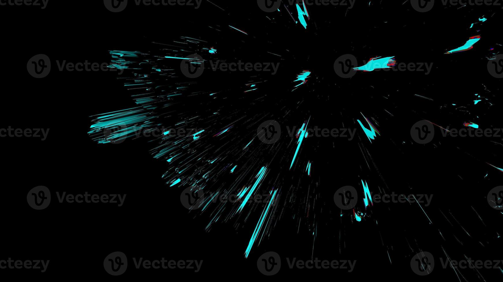 abstract hyperspace blue light streaks speed lines background. explosion speed motion photo