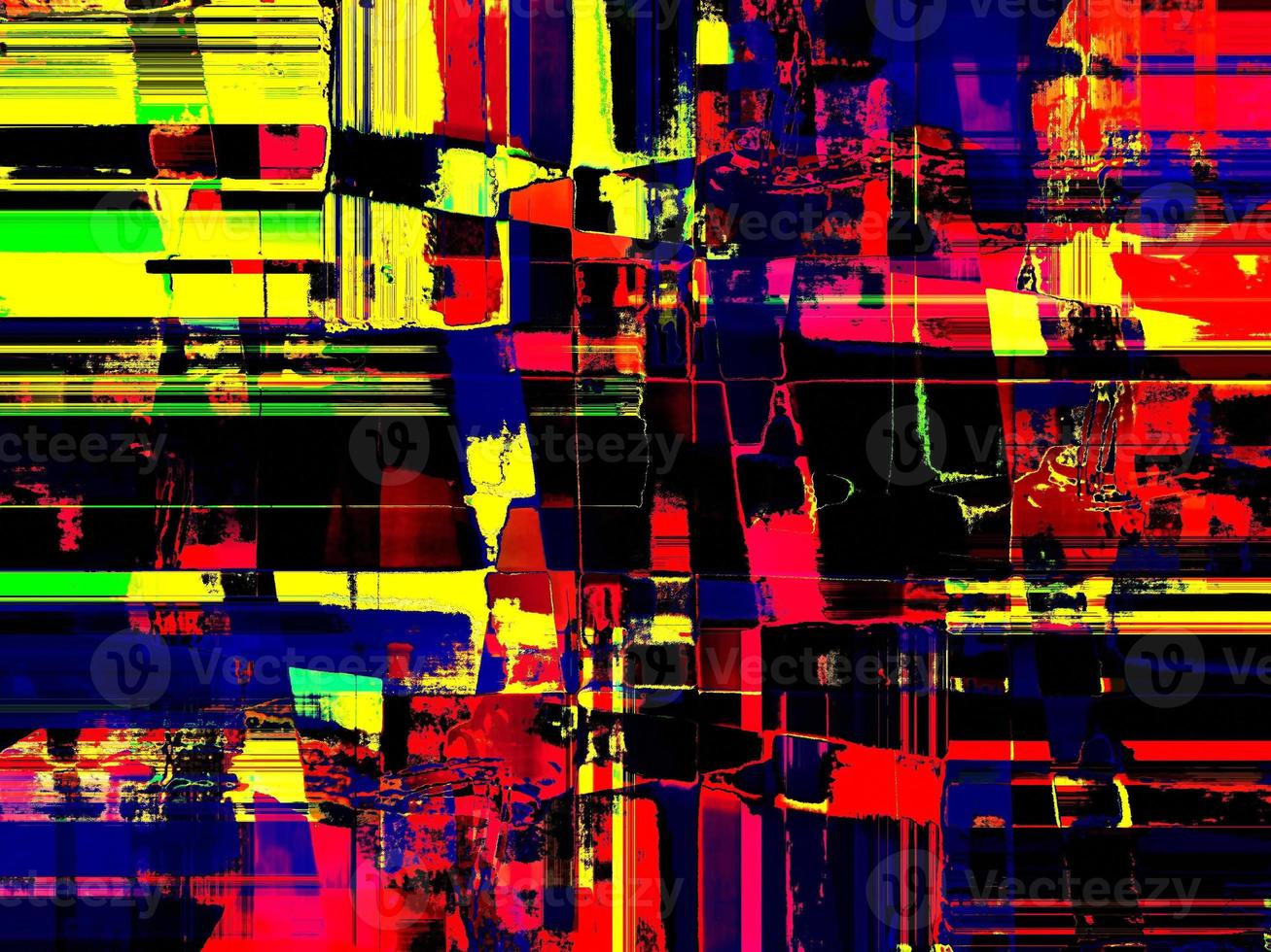 Abstract volumetric background with a spectacular combination of red, blue, yellow and green photo