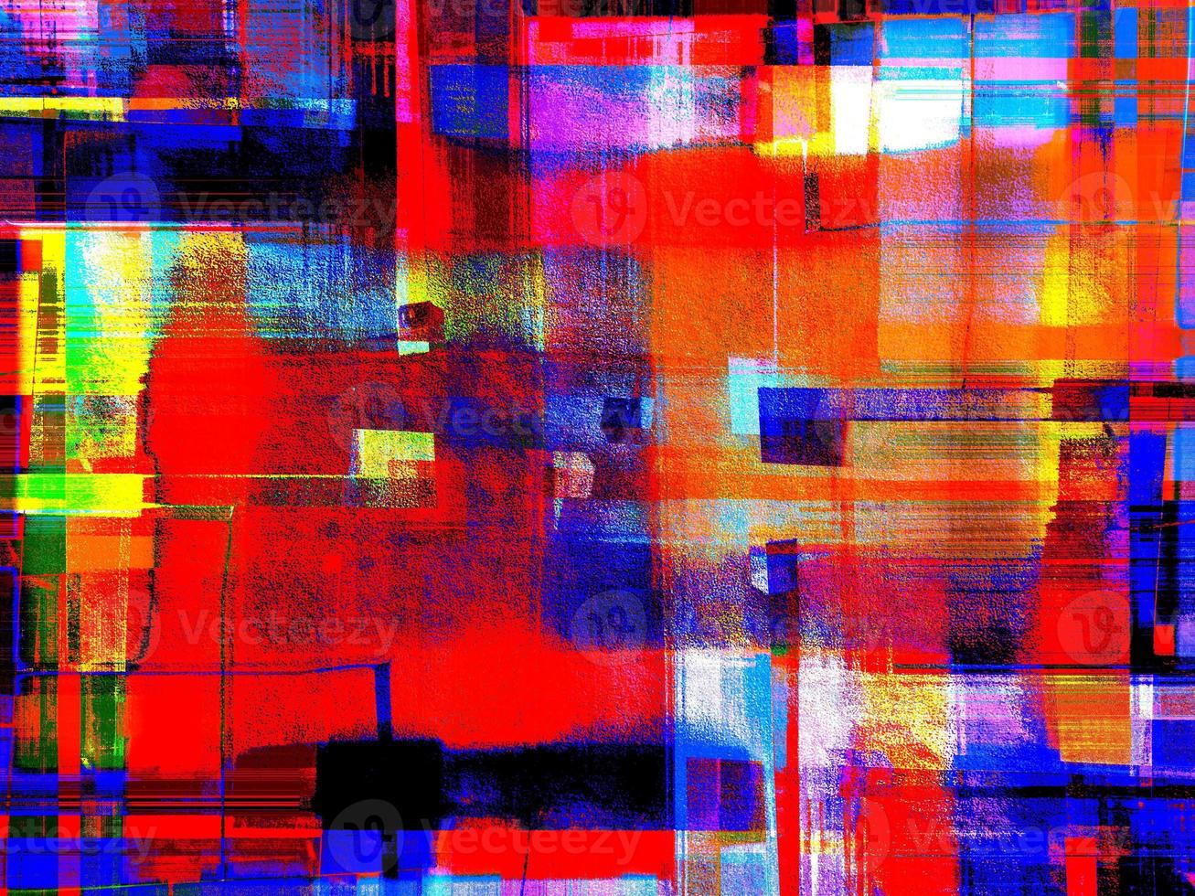 fondo volumétrico abstracto con una espectacular combinación de rojo, azul, amarillo y verde foto