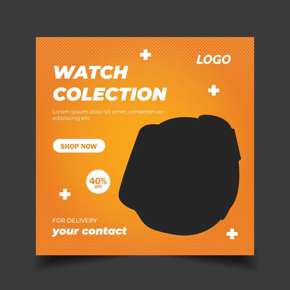 smart watch social media post template vector