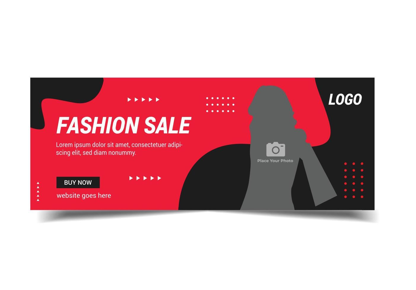 fashion sale social media banner template, web banner templates vector