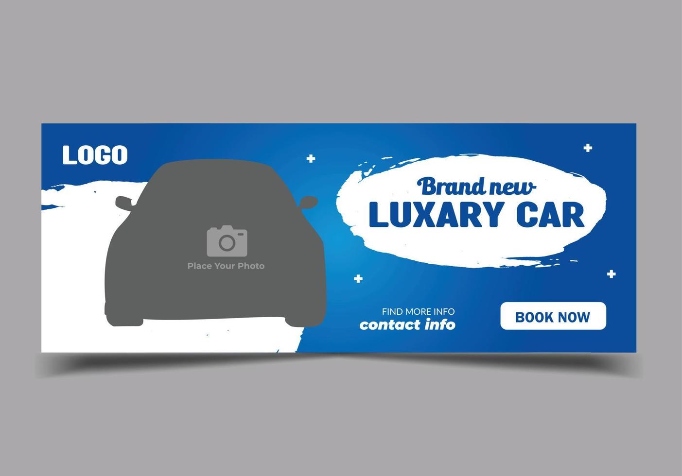 Rent a Luxury car for social media banner template vector