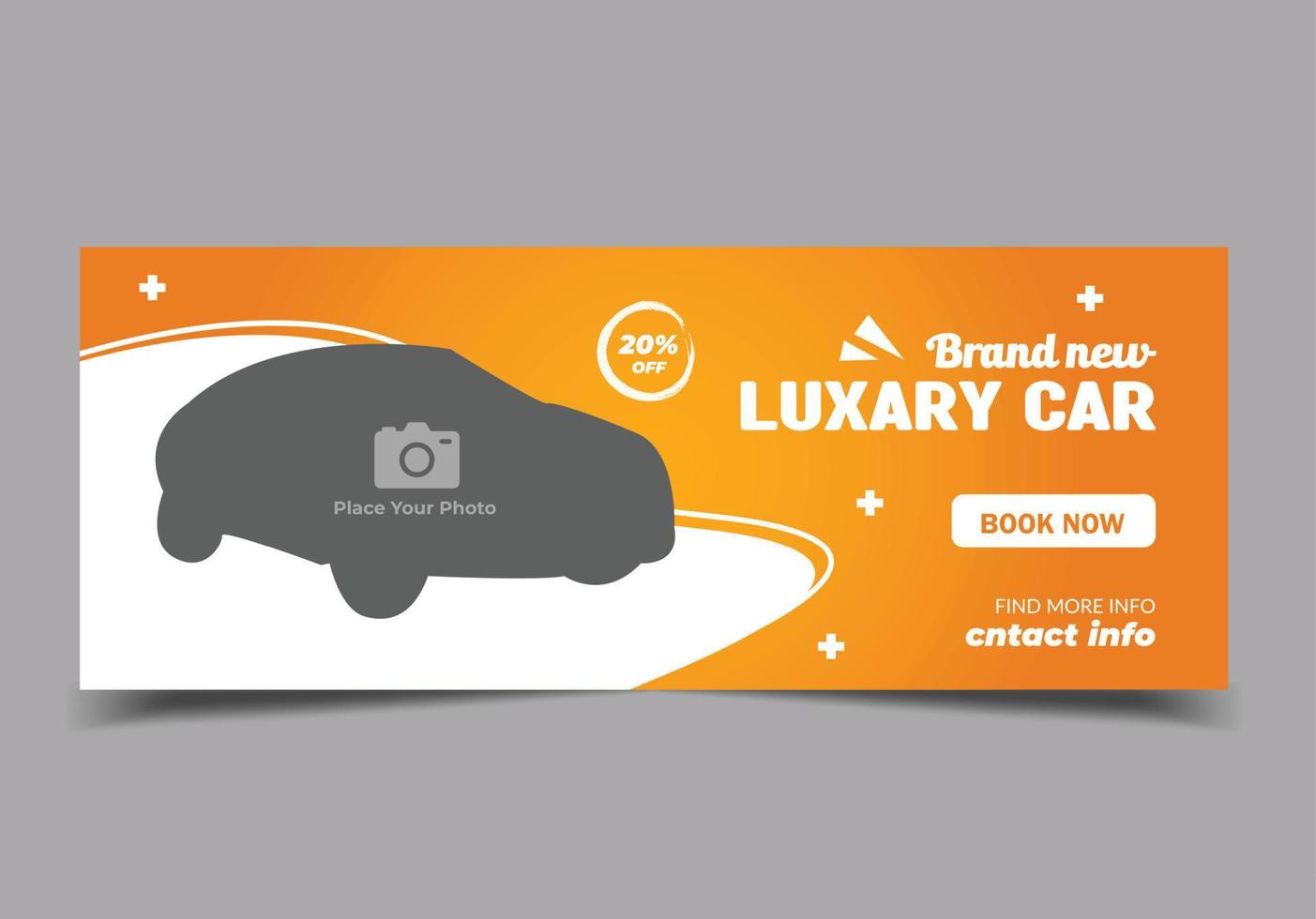 Rent a Luxury car for social media banner template vector