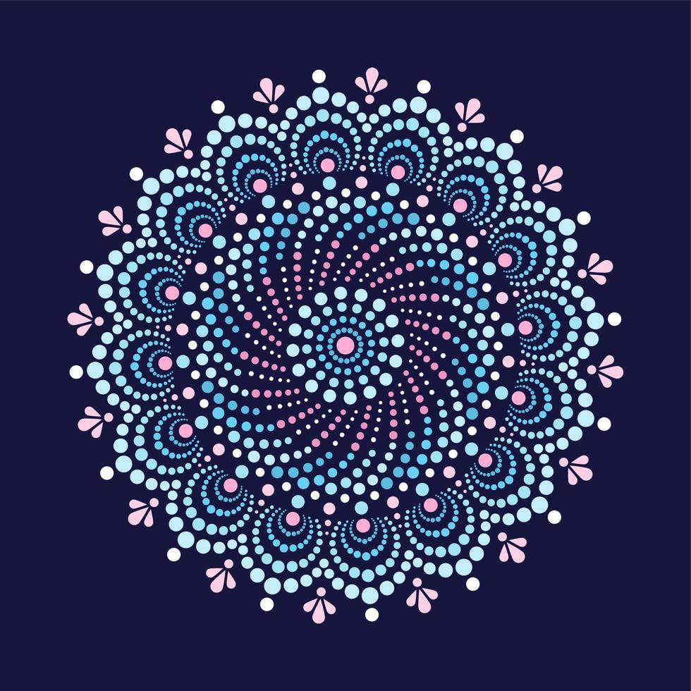 Vector dot painting mandalas. Aboriginal style of dot painting