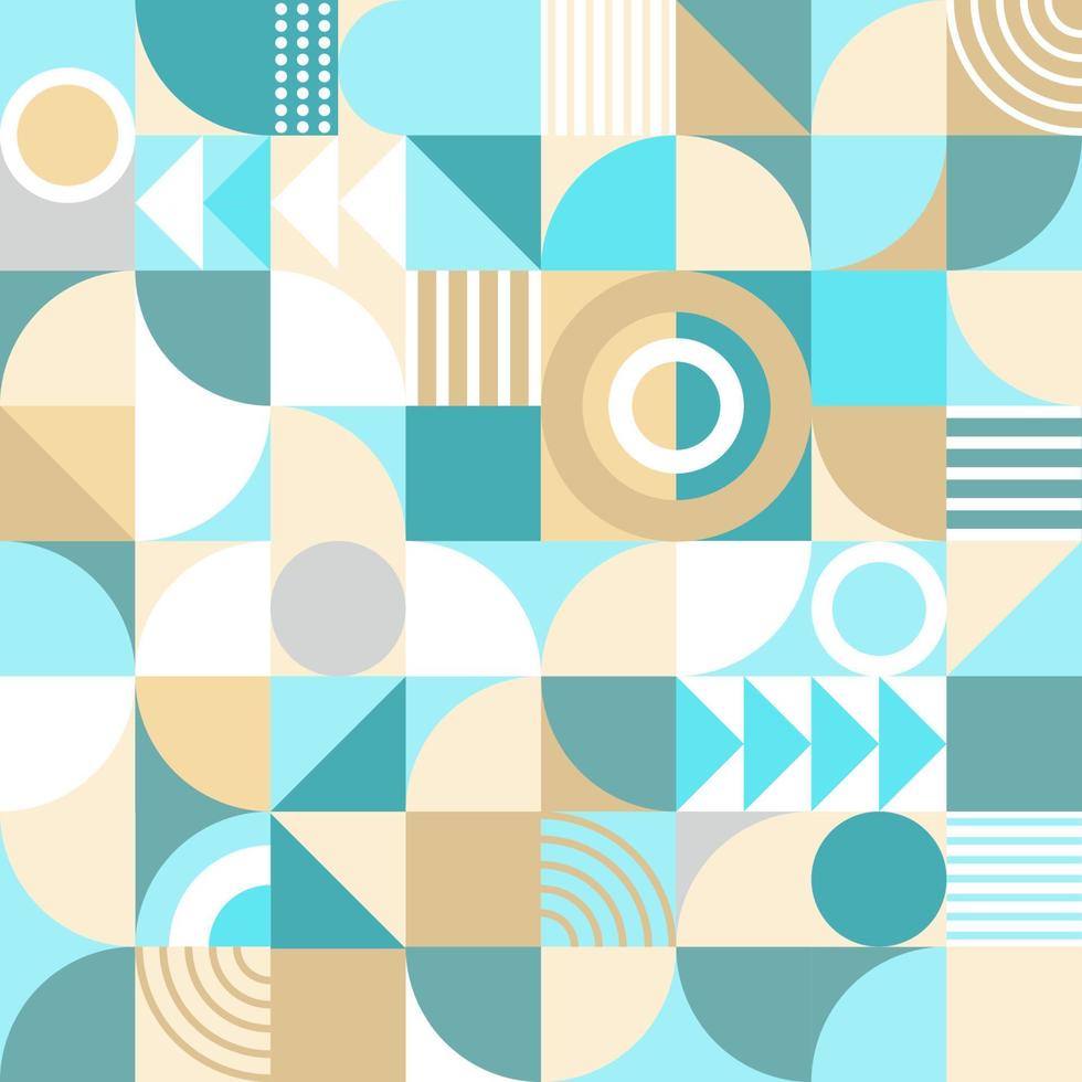 Geometric minimalistic seamless vector pattern. Multicolored abstract flat scandinavian pattern.