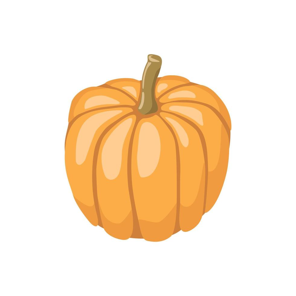 Halloween pumpkin icon orange pumpkin for your design. Halloween holiday. Vector illustration.