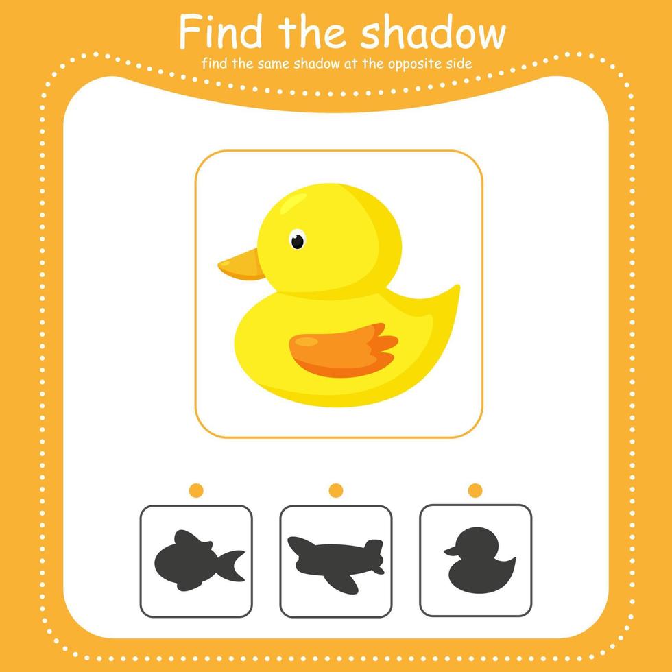 Find the correct shadow. Duck vector