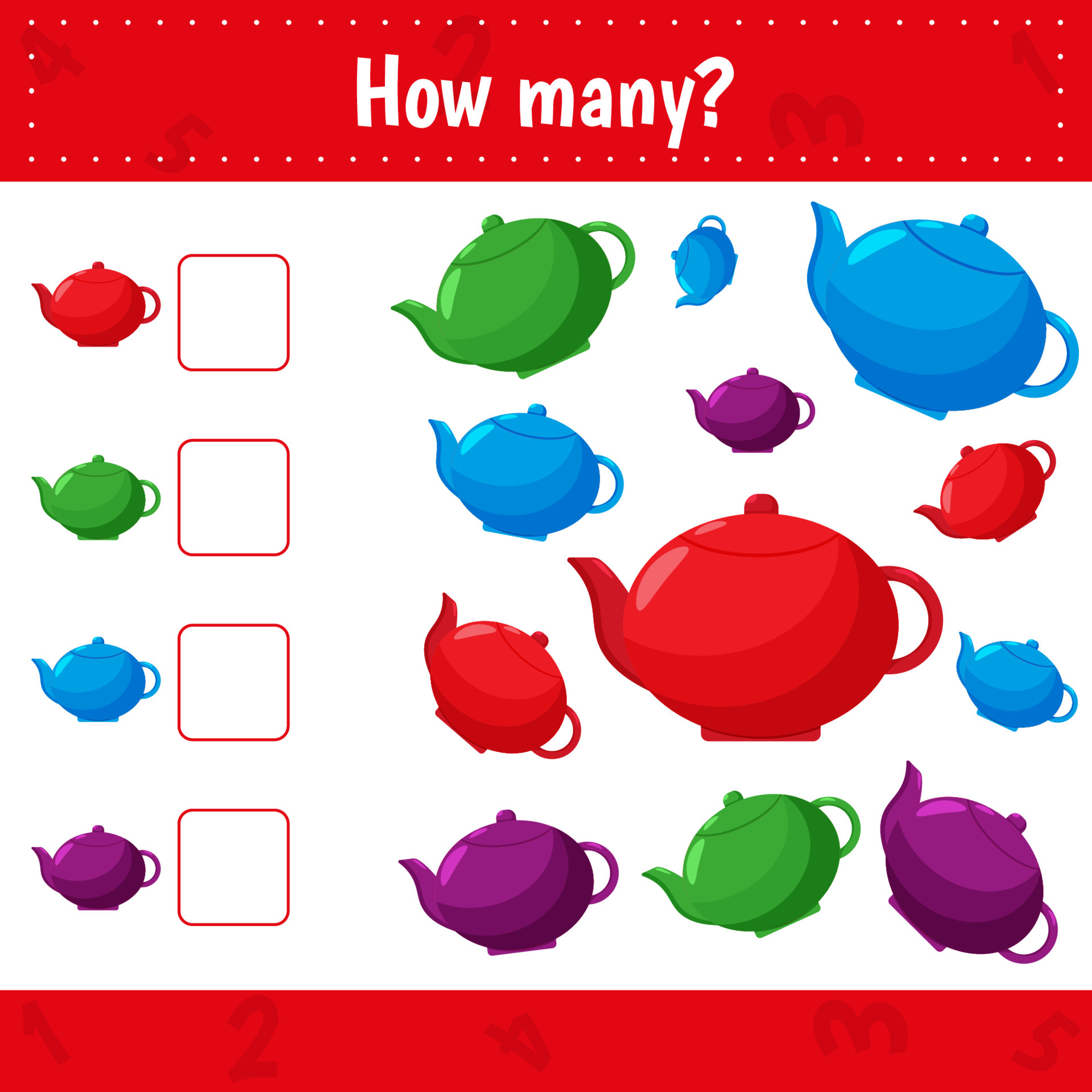 How many teapots are there 6761763 Vector Art at Vecteezy