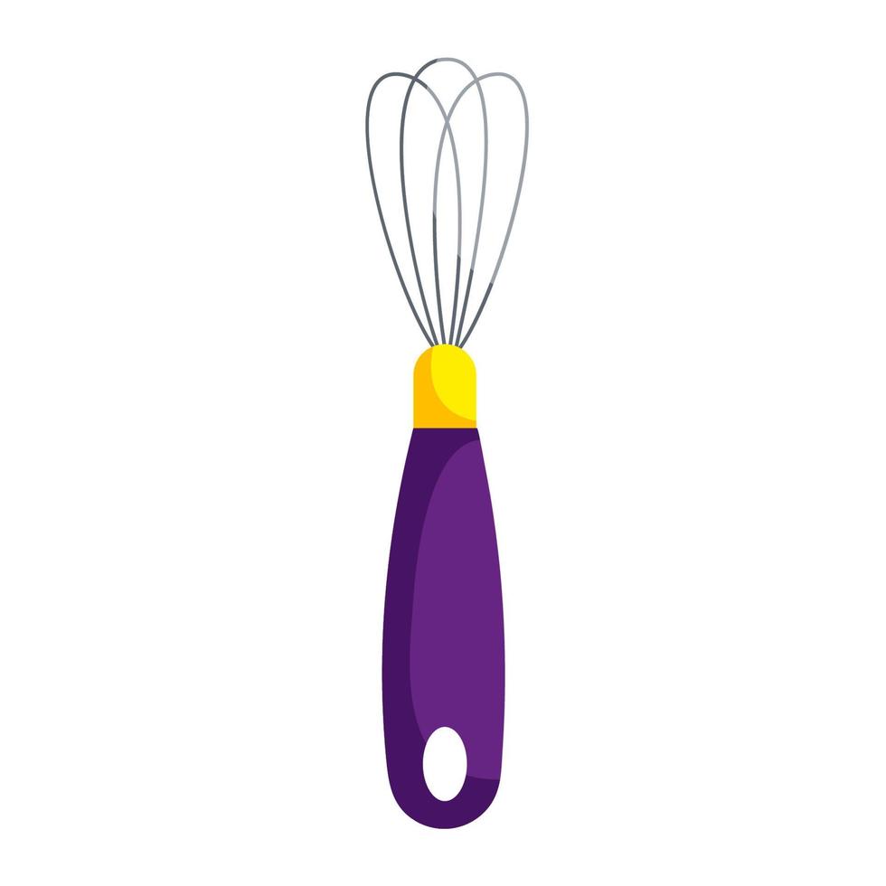 Cartoon purple whisk on white background vector