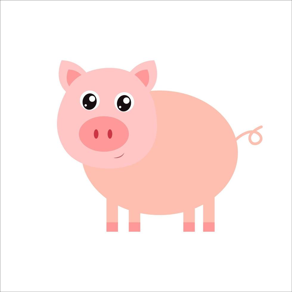 Cute vector pig for kids