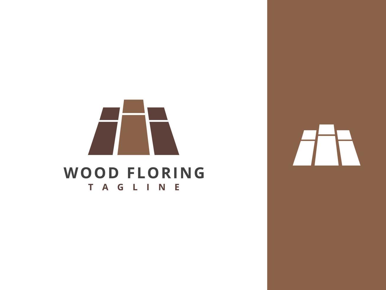 creative wood flooring logo template vector